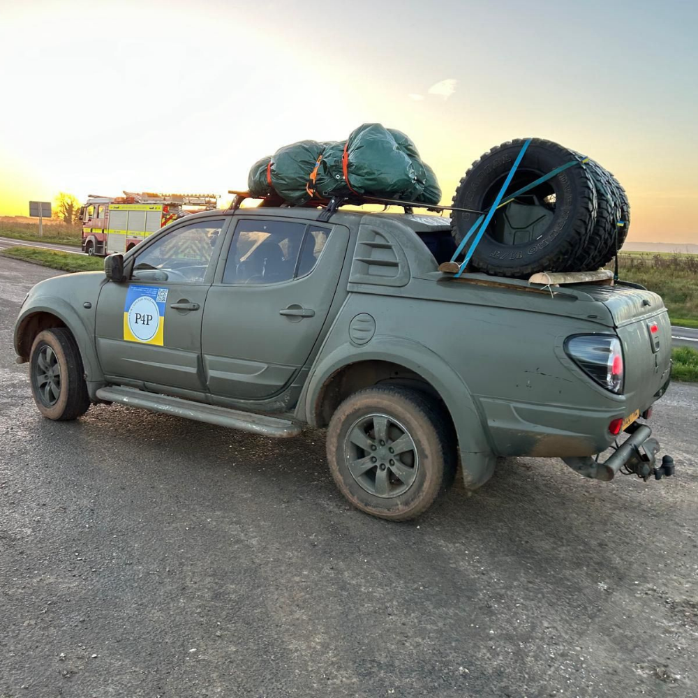 A Pickups for Peace 4x4 ready for a journey