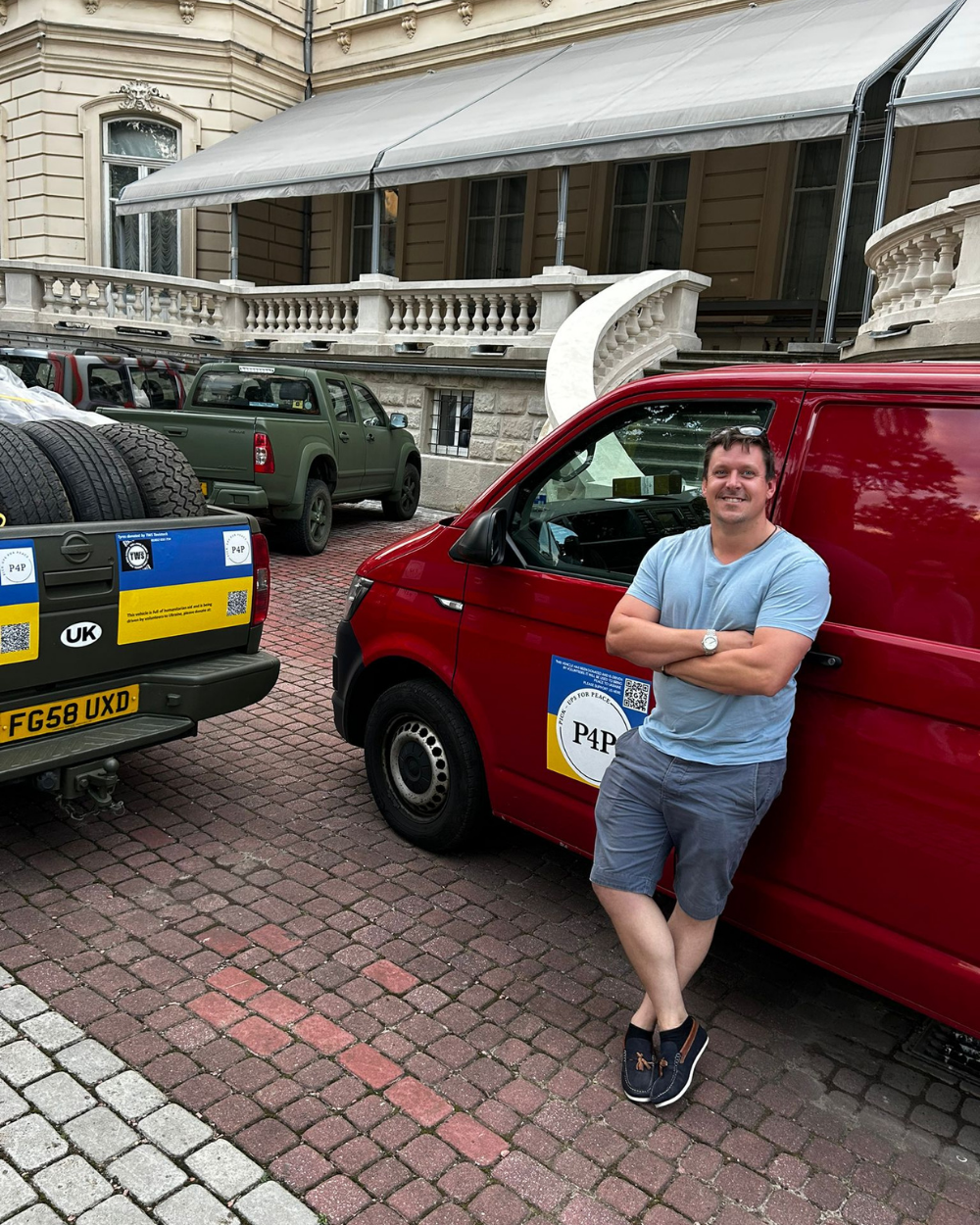A Pickups for Peace vehicle ready for a journey