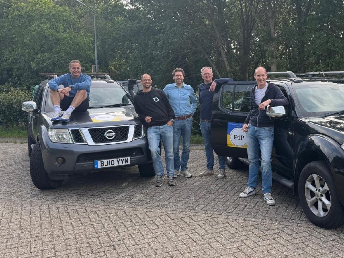 Pickups for Peace drivers together