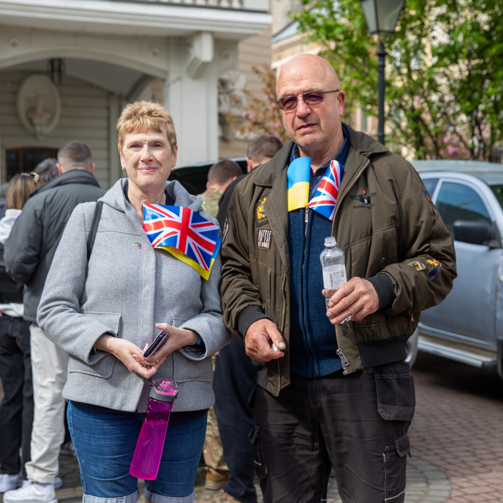 Pickups for Peace supporters together