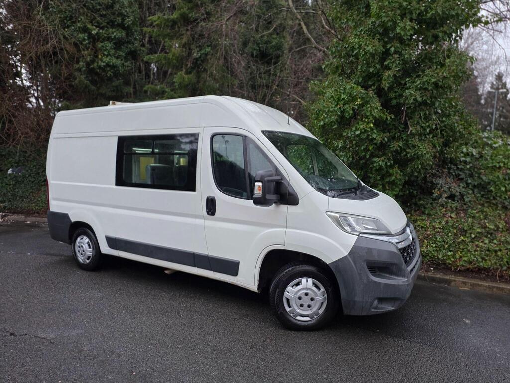 Side view of the animal transport van