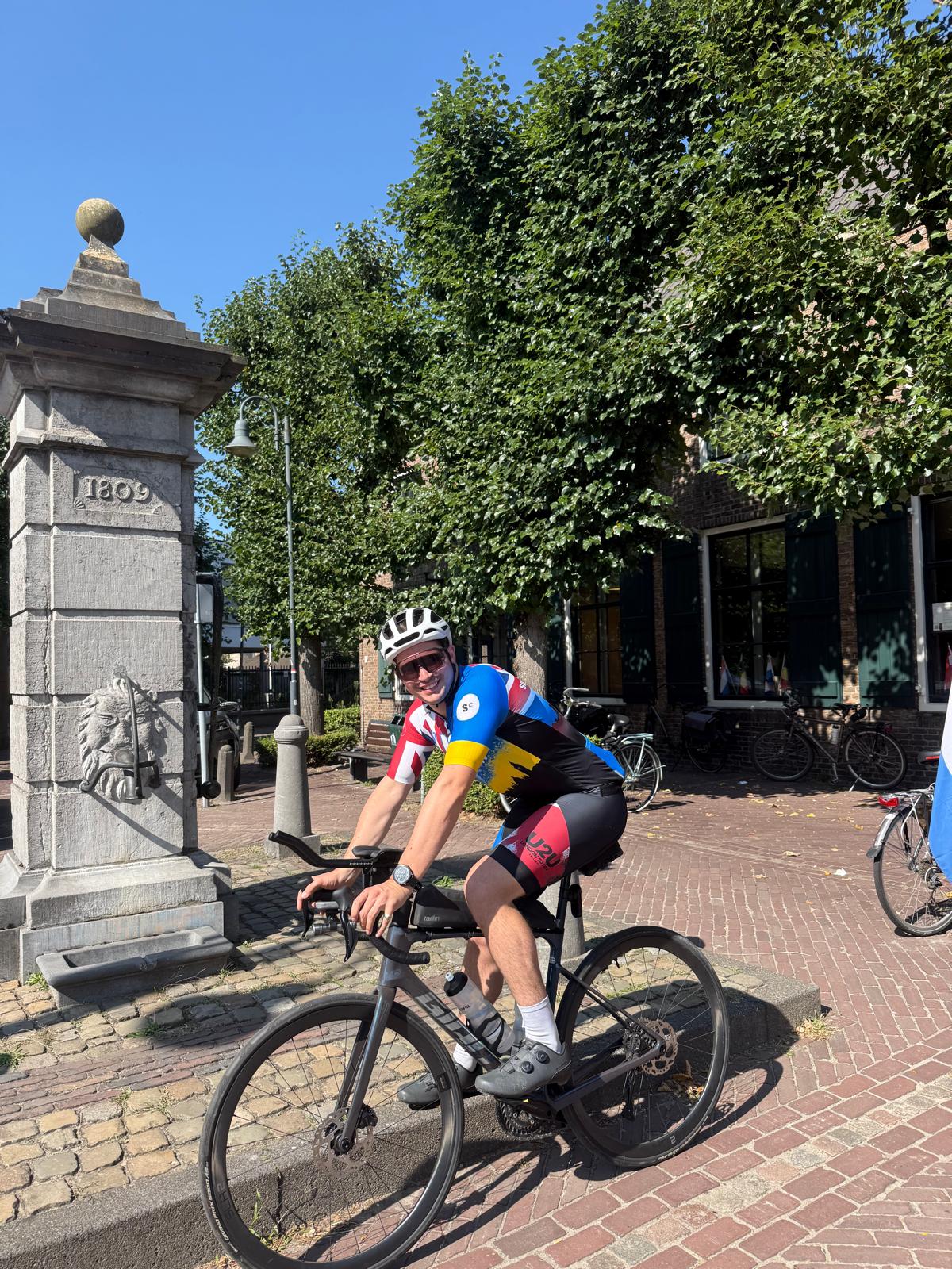 Matt cycling through the Netherlands on Day 3