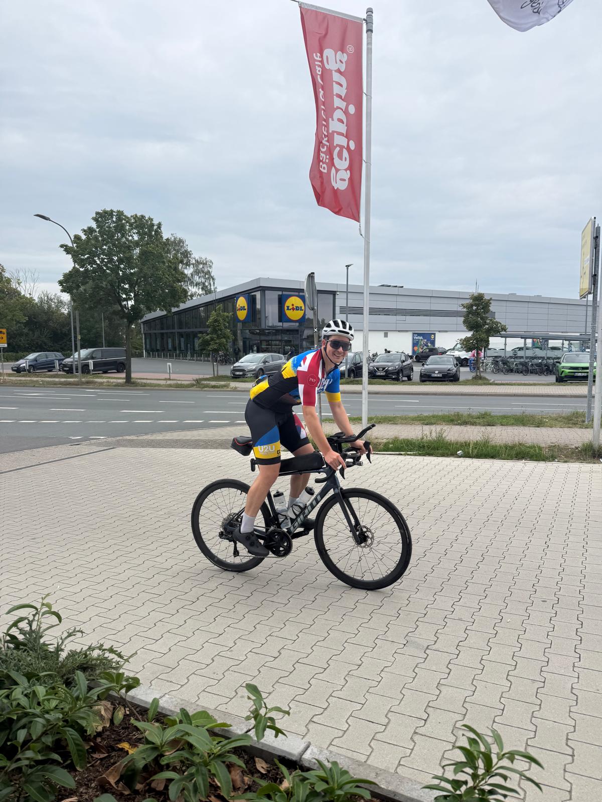 Matt during the fifth day of his London to Lviv journey